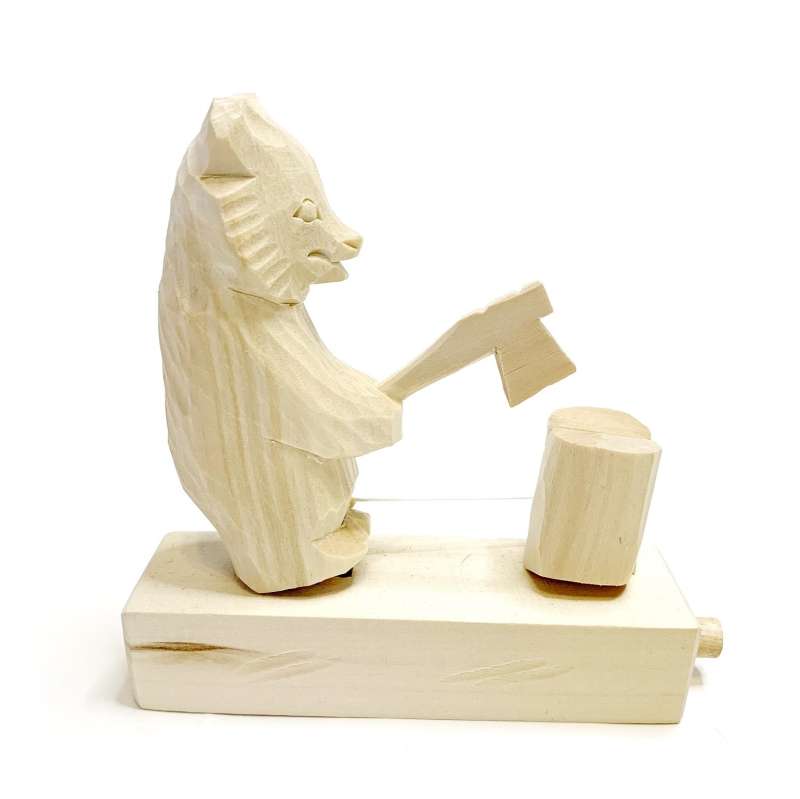 Богородская игрушка - Медведь дровосек с топором 