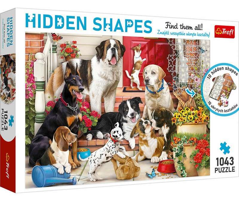 Пазл 1043 Trefl: Hidden Shapes Doggy Fun