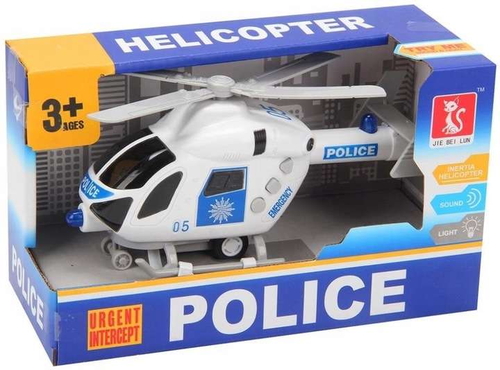 Полицейский вертолет со звуком и светом