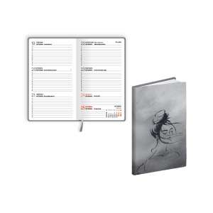 Карманный календарь/ Ежедневник  A6 2024 POCKET FLEX, ламинированный, серый