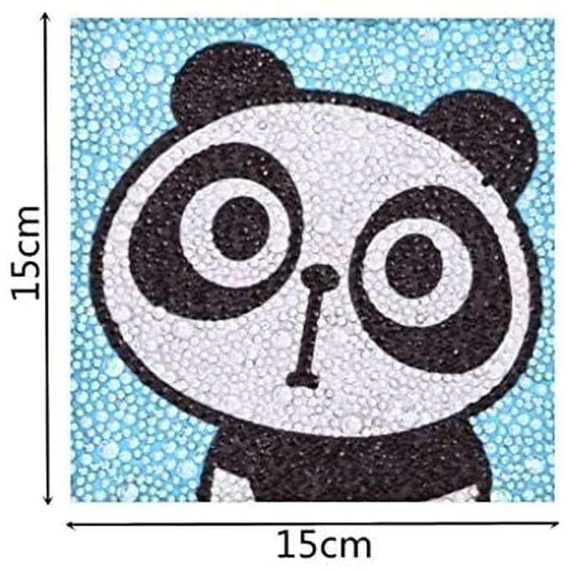 Алмазная мозаика 15х15 см с фоторамкой Удивленна панда