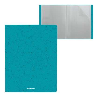 Папка файловая пластиковая ErichKrause® Matt Grains, c 20 карманами, A4, бирюзовый 