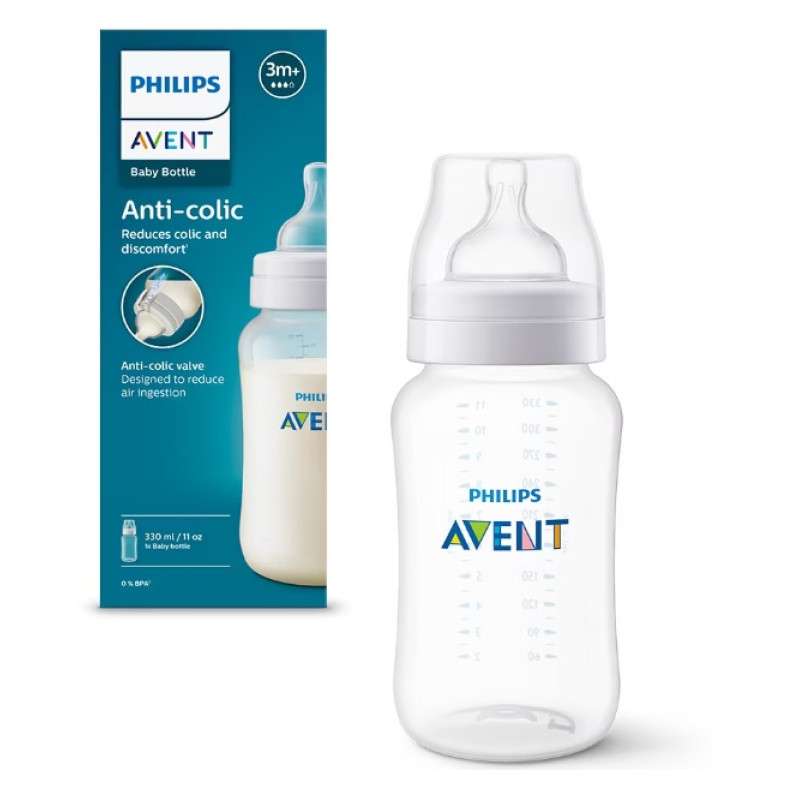 Philips Avent Бутылочка антиколиковая для кормления 330 ml, соска со средним потоком, 3m+