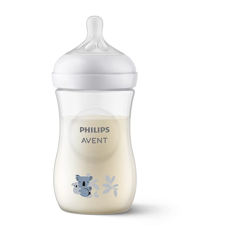 Philips Avent Natural Response бутылочка для кормления Koala 260 ml, соска с медленным потоком, 1m+