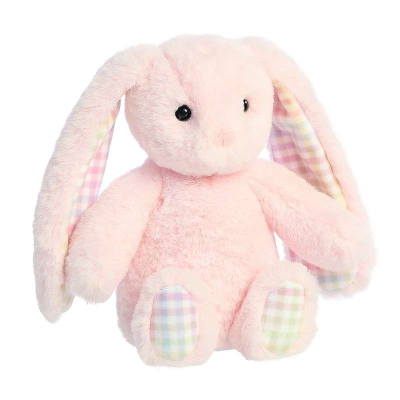 Мягкая игрушка AURORA Розовый заяц, 18 см.
