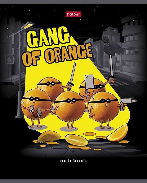 Тетрадь 48л А5ф клетка  -Апельсиновая банда