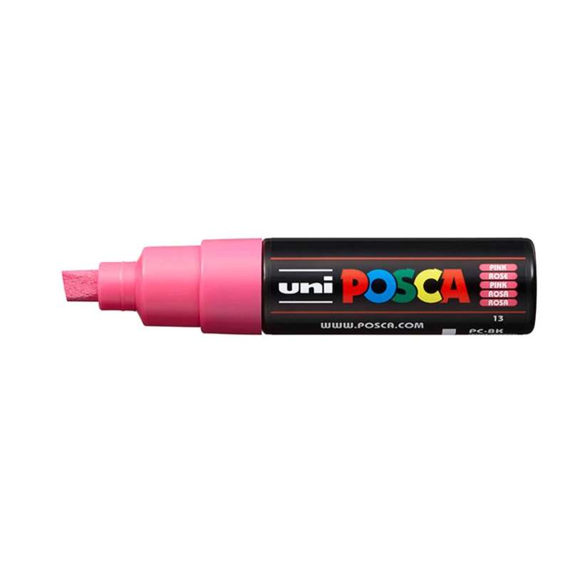Маркер на водной основе UNI Posca PC-8K розового цвета