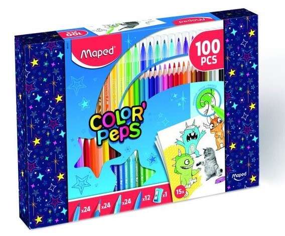 Набор MAPED ColorPeps 100 шт.+15 карточек А4