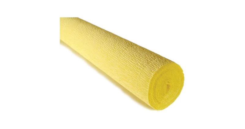 Бумага гофрированная 50смх2,5м светло-желтая