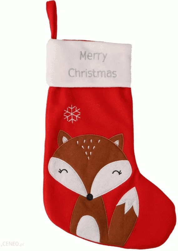 Рождественский носок Лиса Merry Christmas