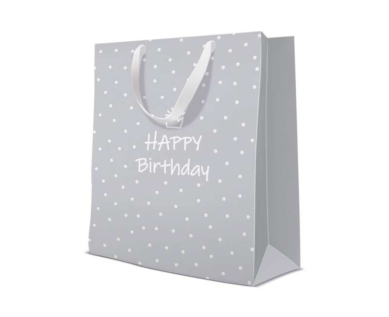 Подарочный пакет PAW gift bag Special Day (grey) 26,5 x 33,5 x 13 см