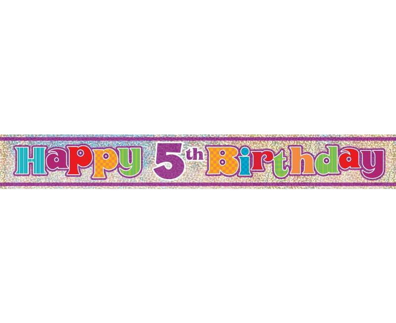 Баннер Happy 5st Birthday