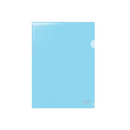 Папка уголок А4 FOROFIS L-тип 0.115мм, прозрачная синяя
