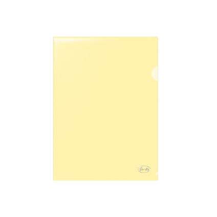Папка уголок А4 FOROFIS L-тип 0,115мм, прозрачная желтая