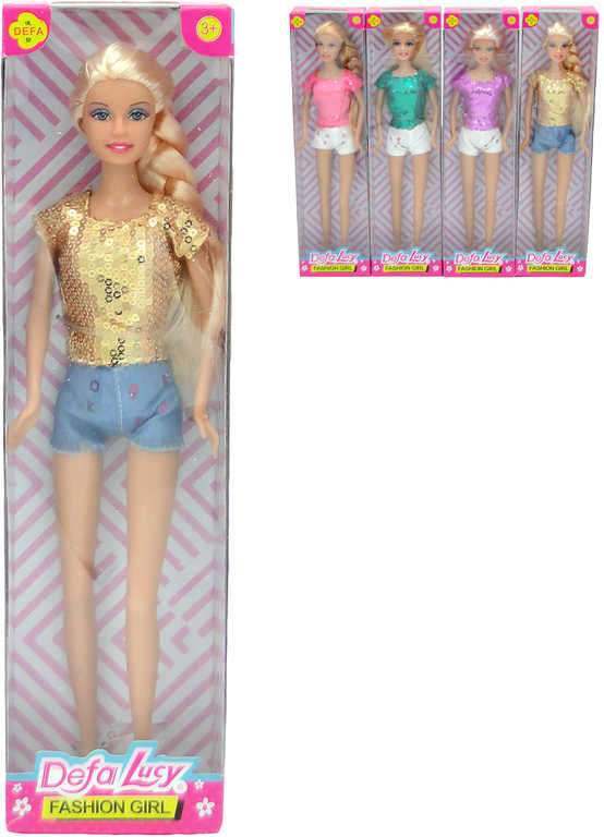 Кукла с аксессуарами Defa Lusy Футболка с блестками разных цветов 29см.