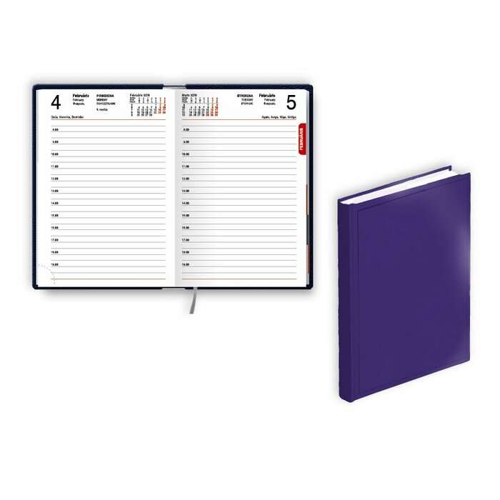 Карманный календарь  A6 MONO 2024, balacron, фиолетовый