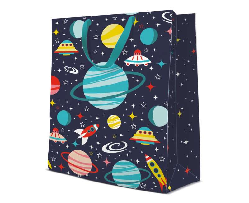 Подарочный пакет PAW gift bag Space 30 x 41 x 12 см
