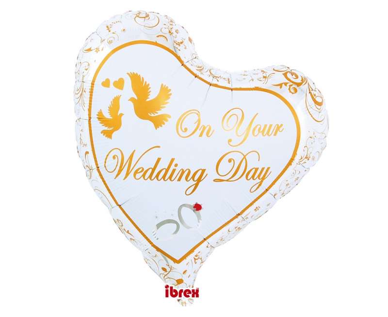 Фольгированный шар  Ibrex 14 -  Wedding Doves 