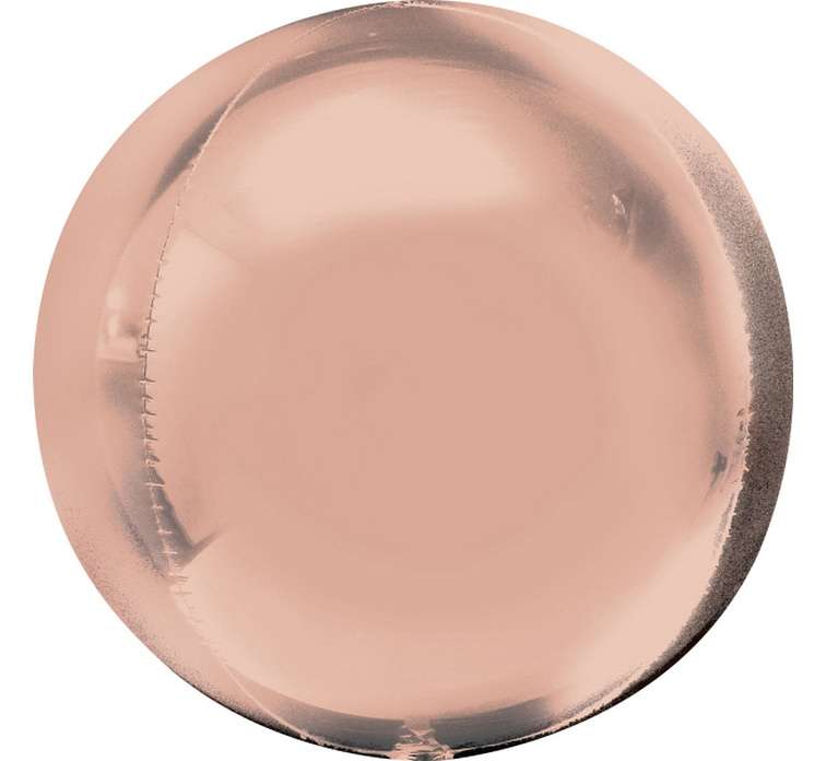 Фольгированный шар 15/38 x 40 см pink-gold ball