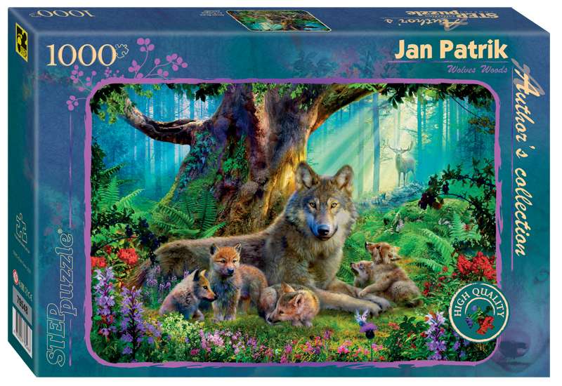 Мозаика puzzle 1000 Лесные волки 