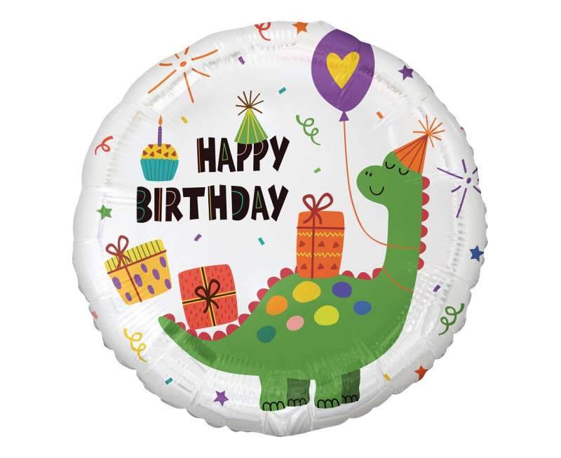 Фольгированный шар 18 Dinozaur (Happy Birthday)