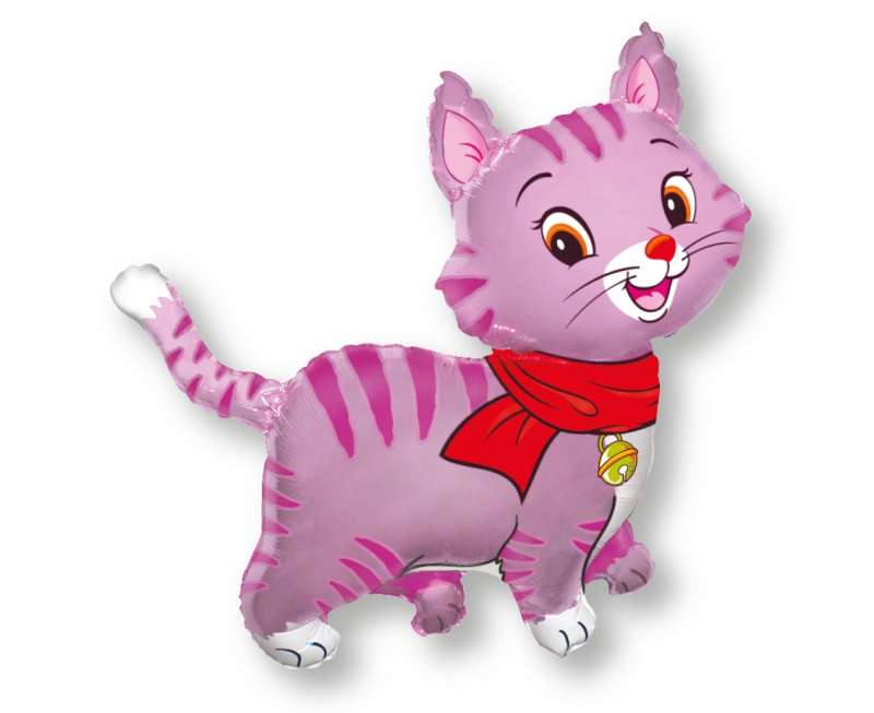 Фольгированный шар 24 FX Pretty Cat, pink