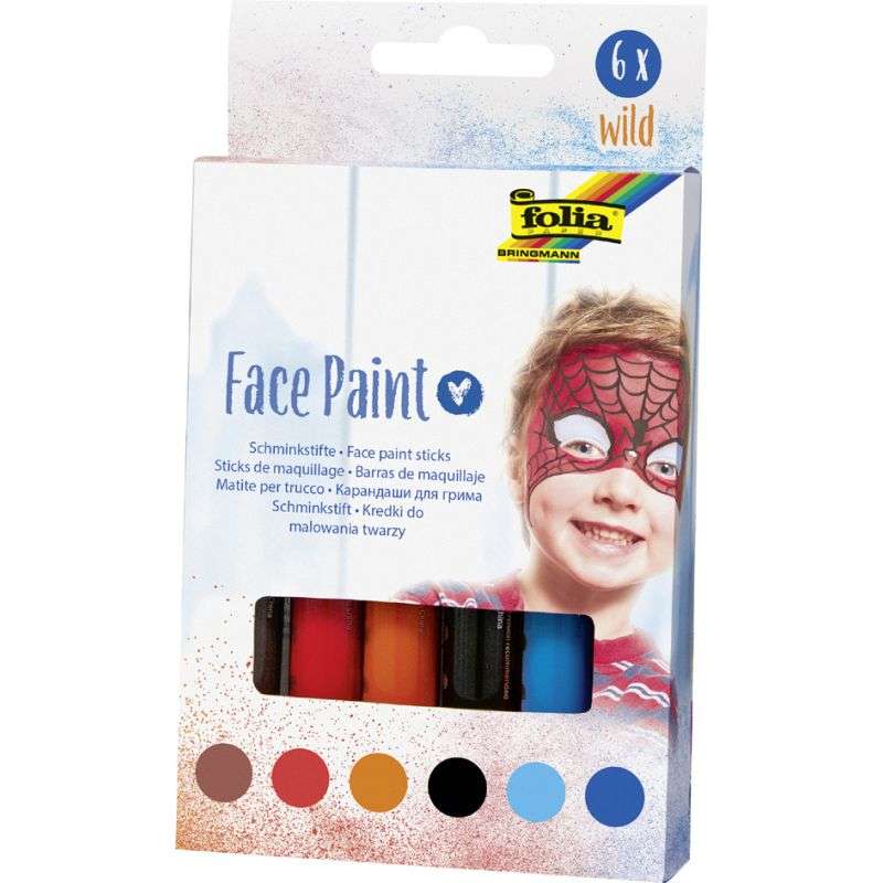 Краски для лица 6цв. Набор карандашей для макияжа