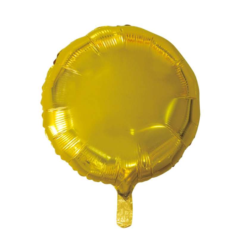 Фольгированный шар 18 золотой,круглый