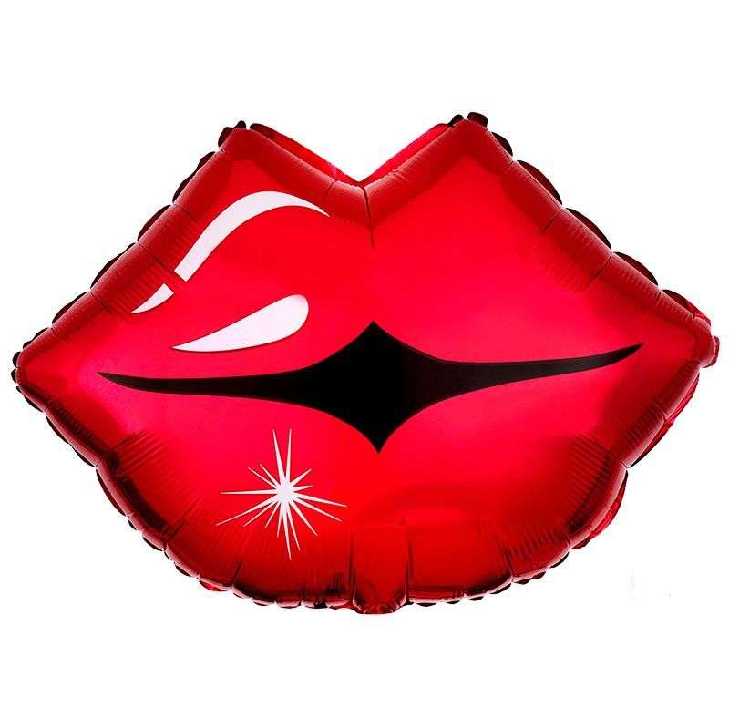 Фольгированный шар "Red Lips'', 43x33см.