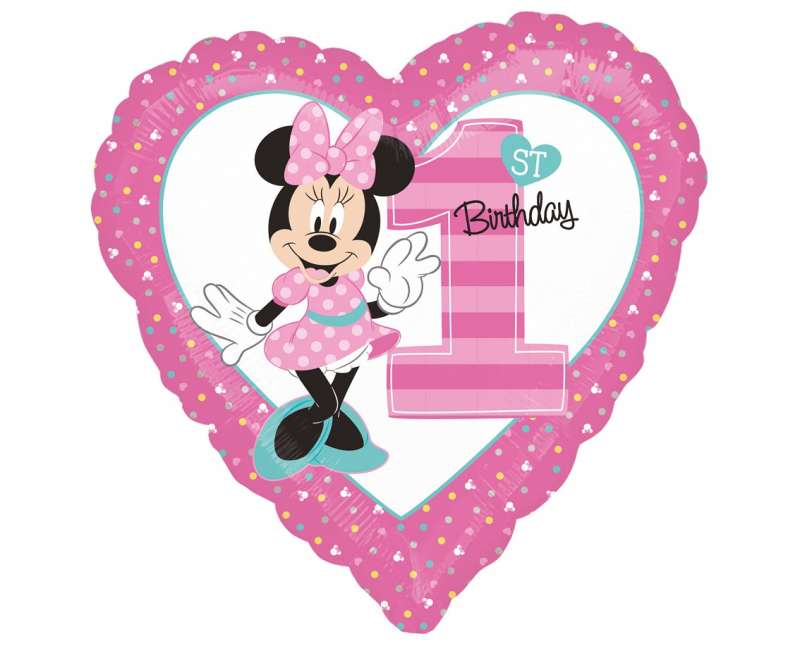 Фольгированный шар 17 "Minnie Mouse, heart"
