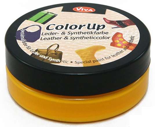 Краска для кожи и синтетики Color up, 50 мл, желтый