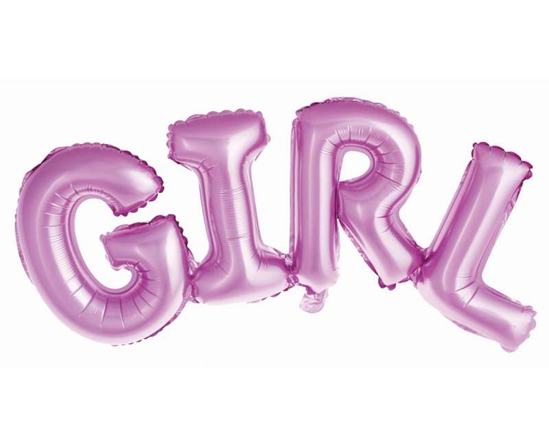 Фольгированный шар 73см "Girl", розовый