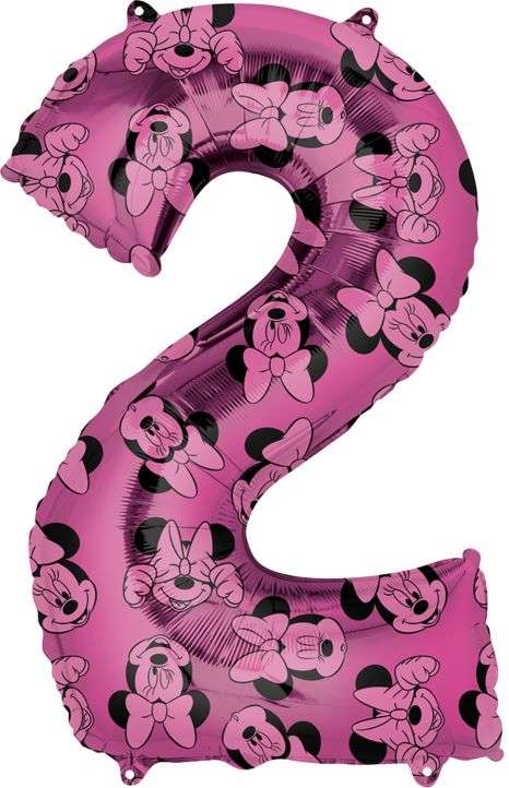 Фольгированный шар 66см "Nr.2 Mickey Mouse" розовый