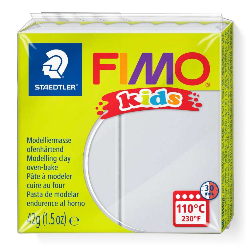 Полимерная глина FIMO KIDS, светло-серая