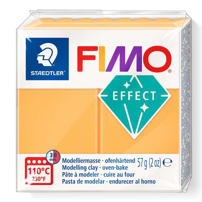Полимерная глина Fimo Effect, 57 г., неоново-оранжевый