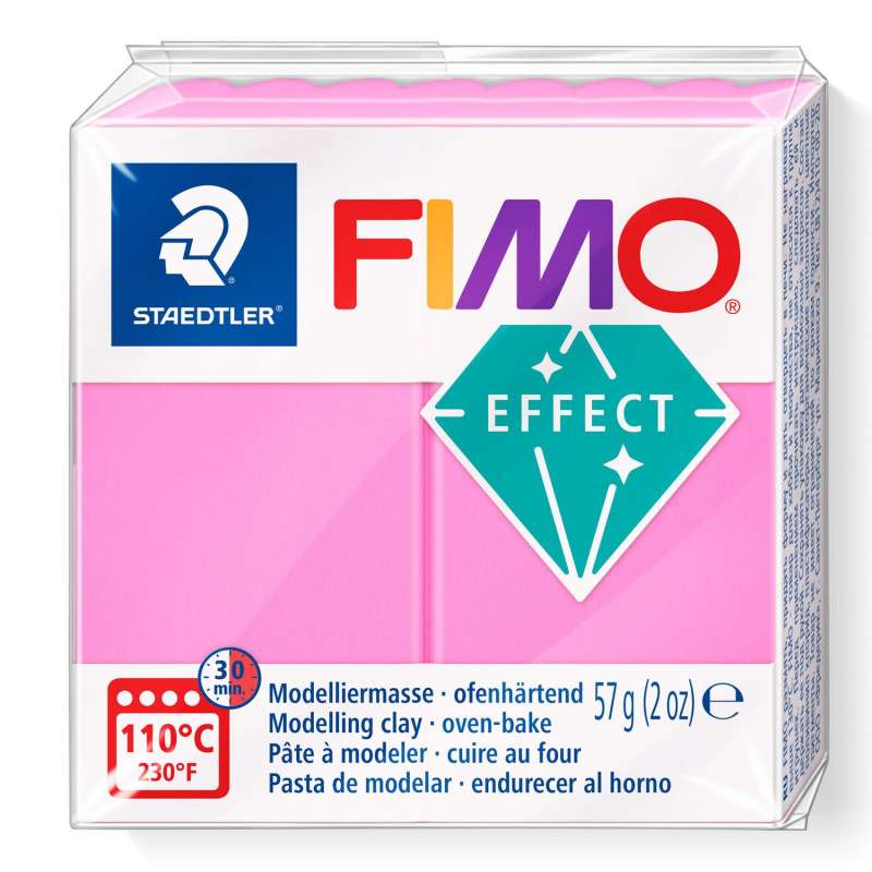 Полимерная глина Fimo Effect, 57 г., неоново-розовый