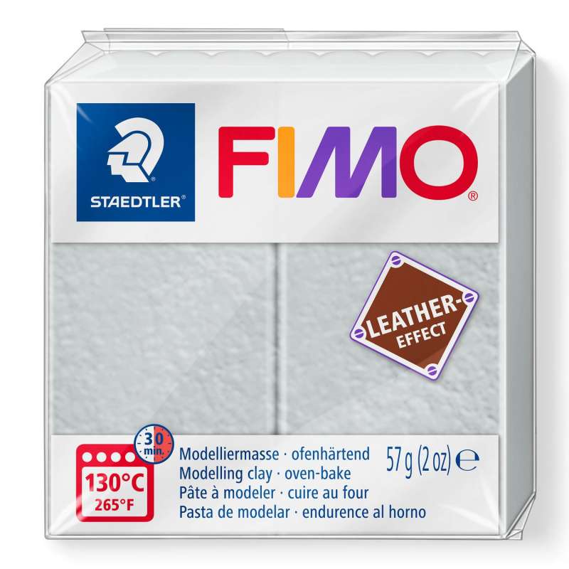 Полимерная глина Fimo LEATHER effect, 57 г., серо-голубой