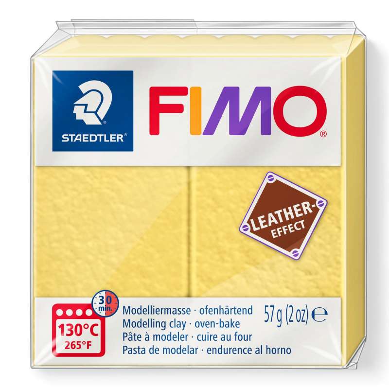 Полимерная глина Fimo LEATHER effect, 57 г., желтый шафран