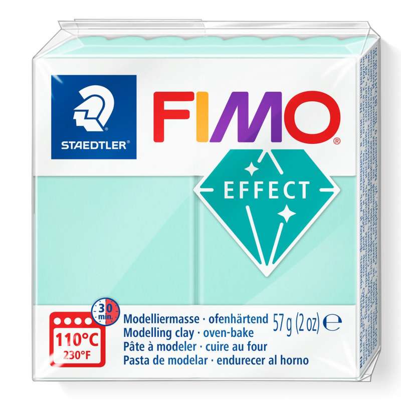 Полимерная глина Fimo Effect, 57 г., пастель мята