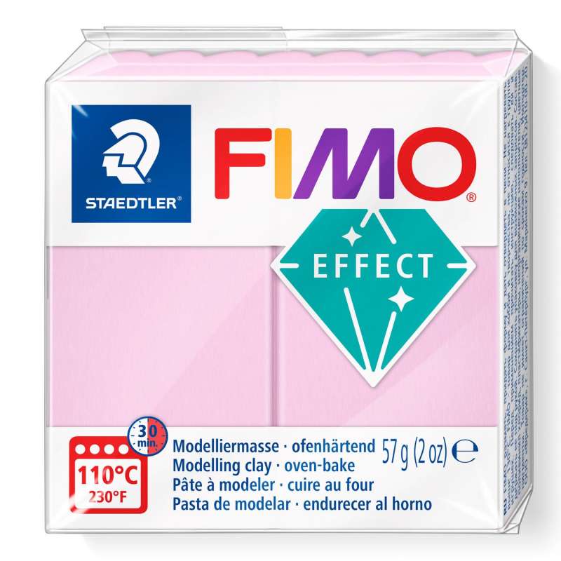 Полимерная глина Fimo Effect, 57 г., пастель розовый