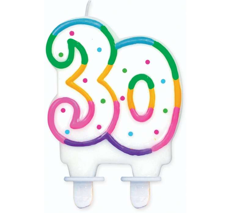 Свеча для торта "30" 