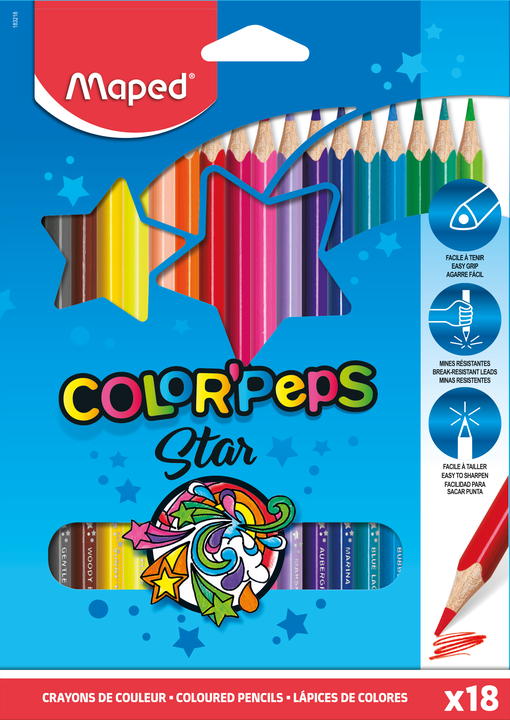 Цветные карандаши MAPED Color'Peps, 18 цветов