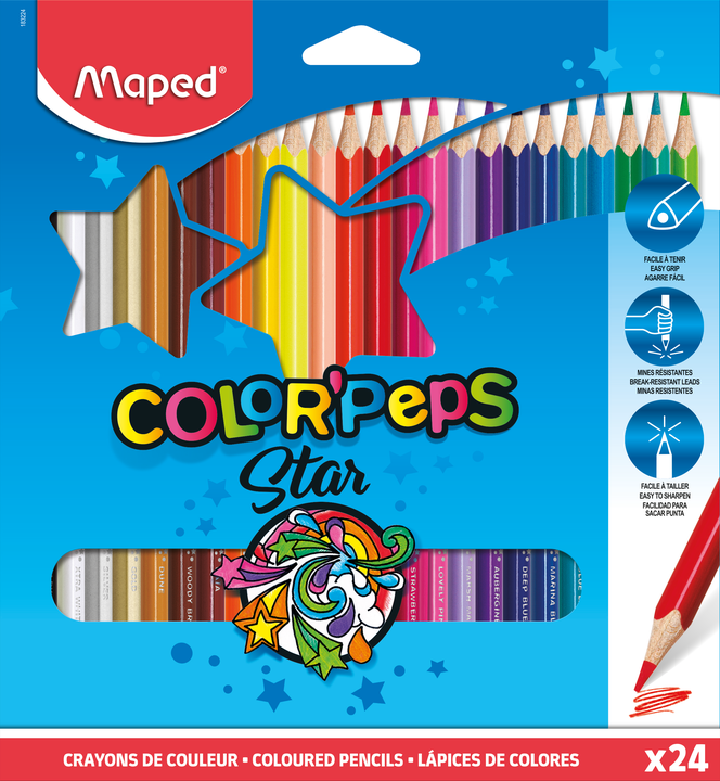 Цветные карандаши MAPED ColorPeps, 24 цветов