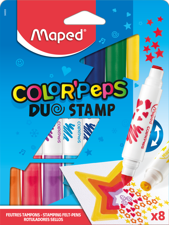 Фломастеры MAPED Color'peps DuoStamp 8 цветов