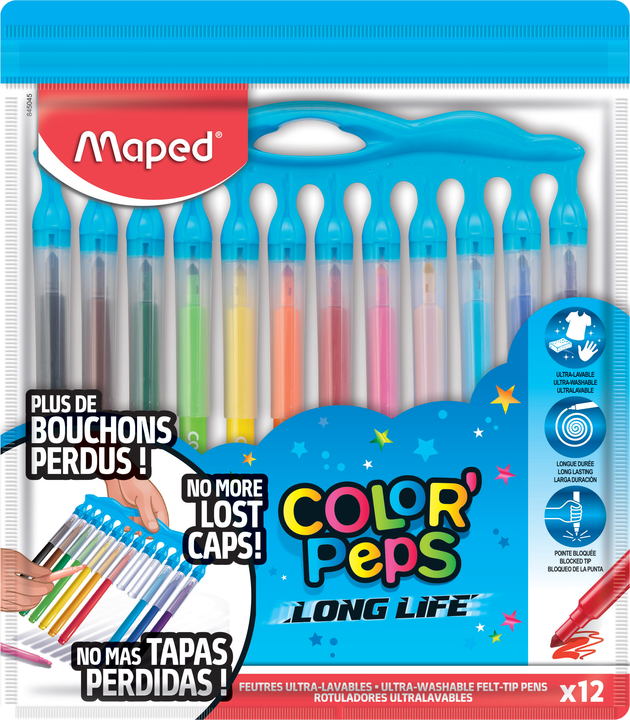 Фломастеры MAPED LongLife Innovation 12 цветов 3,6мм
