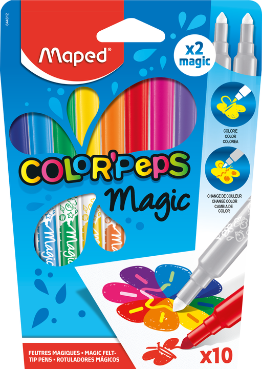 Фломастеры MAPED Color'peps Magic 10 цветов+2 magic