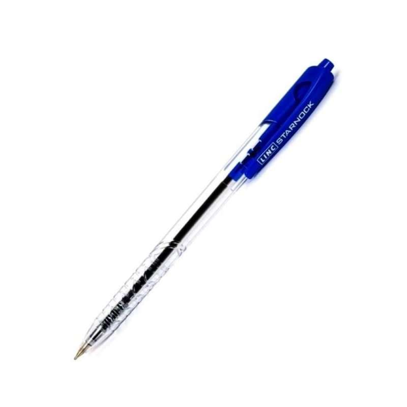 Ручка шарик.автом. LINC STARNOCK 0,70 мм синий кругл. корп.