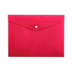 Папка-конверт с кнопкой А4 красная