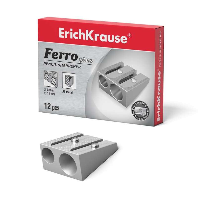 Металлическая точилка точилка ErichKrause Ferro Plus, два отверстия