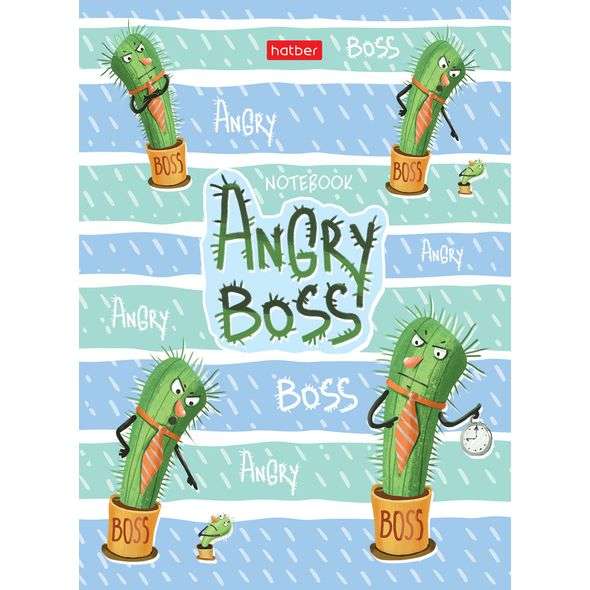 Бизнес-блокнот 64л А6 клетка/линия -Angry Boss